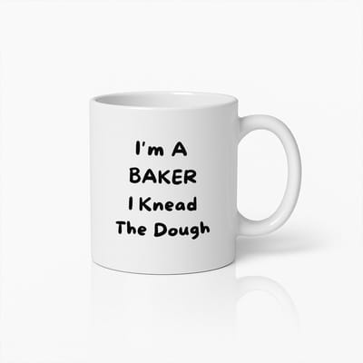 Grappige Bakkers Koffiemok met "Ik Kneed het Deeg" Tekst – Leuk Cadeau voor Bakkers & Broodliefhebbers