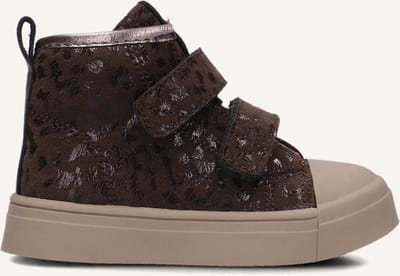 Shoesme Donkerbruine Klittenbandboot - Sneakers Kinderen - Meisjes - Dark Brown - Suède - Maat 32