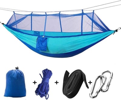 Kampeerhangmat - Buiten hangmat - Ontspannen buiten - Met muggennet - 260x140cm - Diverse kleuren