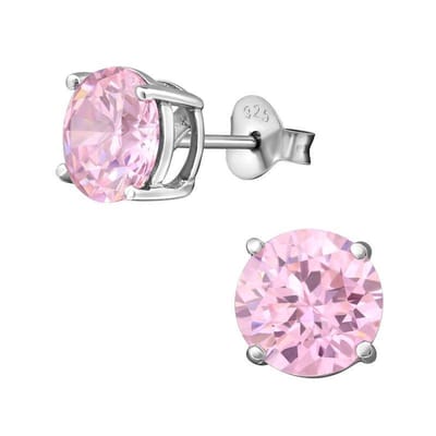Aramat Jewels | Oorbellen | Tijdloze Ronde Oorbellen van Zilver Zirkonia | | | |7mm | Zilver | Kinderen, Volwassenen | Verkleurd niet