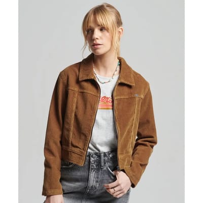 Superdry - Korte Vintage corduroy jas - Dames - Buitenjassen
