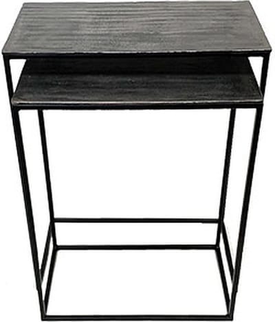 KRAM. | Bijzettafel set van 2 Pewter