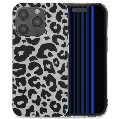 imoshion Hoesje - Geschikt voor Apple iPhone 15 Pro - Design hoesje verpakking - Leopard Transparent