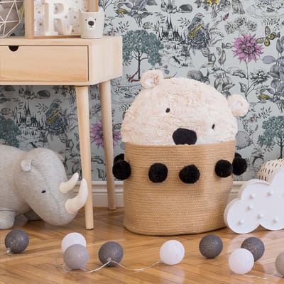 DIEREN, ELFJES, EENHOORN EN BLOEMEN BEHANG | Kinderkamer - zwart wit geel blauw rood - A.S. Création Little Love