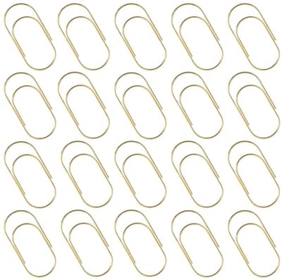 Gouden Paperclips 50mm - Sterk en Roestbestendig - Set van 20 Stuks voor Kantoor, School en Persoonlijk Gebruik