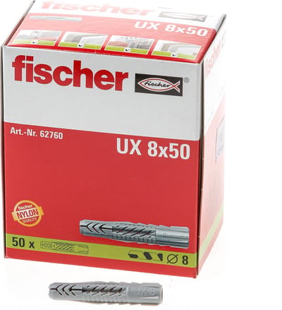 Fischer Universele stekker UX 8 x 50 in karton (50 stuks)