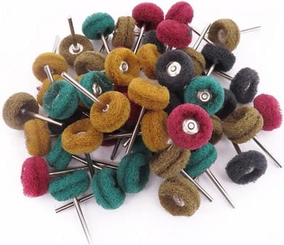 Schuurschijf Polijstschijf Set - Schuurkop Borstel - Metaal Bewerking - Verwijdert Bramen Roest - 25mm 1 Inch - 5 Kleuren