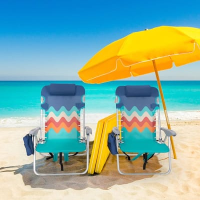 Opvouwbare Strandstoelen Set van 2 - Lichtgewicht en Verstelbaar voor Camping en Strand