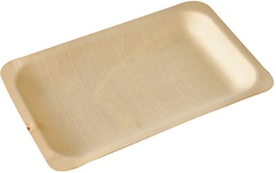 50 Fingerfood - Borden, hout pure hoekig 19,5 cm x 14 cm