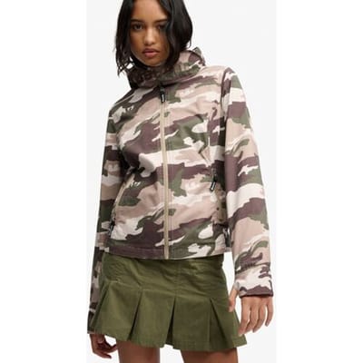 Dames Ripstop Hoodie met Hoge Kraag Superdry Bench