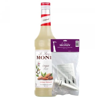 Monin Siroop Almond 70 cl + Pompje