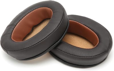 Vervangende oorkussens van traagschuim voor hoofdtelefoons, comfortabele en duurzame accessoires in zwart en bruin ovalen ontwerp