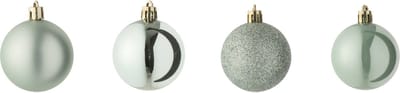 J-Line kerstbal - kunststof - muntgroen - doos van 40