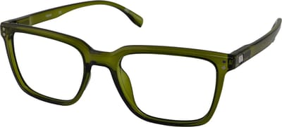 Leesbril Vista Bonita CUBO XL – Sterkte +0.00 - Kleur Army Green – Met blauwlichtfilter – Groot model – Uitstekende pasvorm – Perfect voor schermgebruik – Lichtgewicht en met flexveren – Inclusief briletui en doekje
