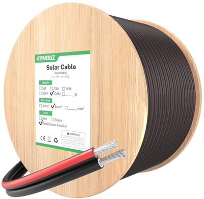 Zonnekabel - PV Kabel - Zonne-energie Installatie - UV Bestendig - 2x6mm² 100m - Rood Zwart
