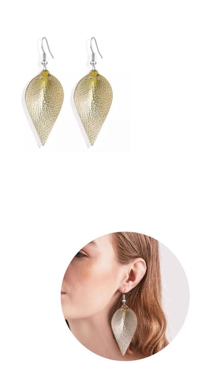 Akyol - Oorhangers – Goudkleurig oorbellen - oorbellen voor kerst - kerst oorbellen - bohemian oorbel - herfst oorbellen– oorbel - blad oorhanger - foute party - festival – oorbellen – cadeau voor vriendin