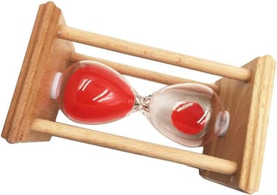 Zandloper Timer - Zandklok Tijd - Koken en Spelletjes - Handgemaakt Vakmanschap - 30 Minuten - Rood