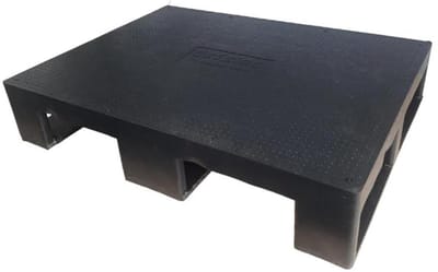 Plastic Pallet - Opslagplatform - Goederen Transport - Volledig Anti-Slip - 80 x 60 cm - Zwart
