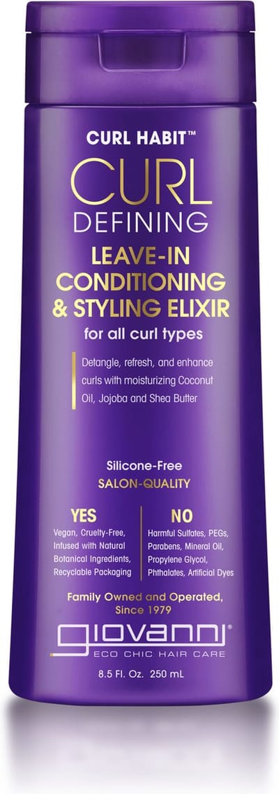 Giovanni, Curl Habit, Curl Defining Leave-In Conditioning and Styling Elixir, Suitable for All Curl Types, 8.5 fl oz (250 ml)