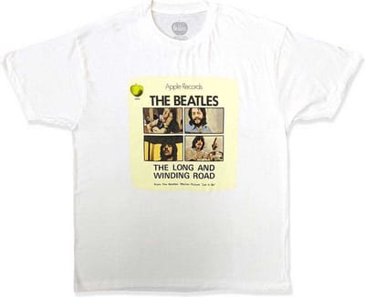 The Beatles - Long & Winding Road Heren T-shirt - S - Wit