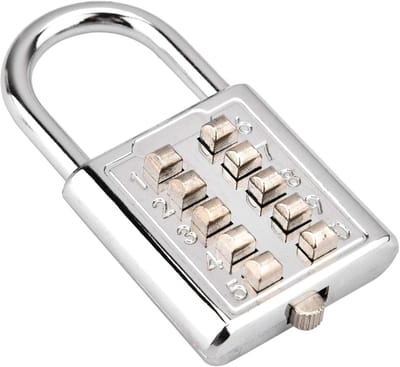 Digitale Hangslot met 10 Cijfers - Veiligheidscombinatie voor Gym, Toolbox en Kastdeuren