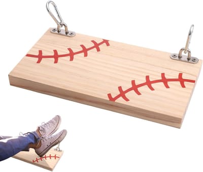 Verstelbare Voetsteun voor Honkbalhekken, Draagbare Houten Voetsteun met Ketting voor Fans, Spelers en Coaches - Ideaal voor Sportevenementen en Comfortabele Ondersteuning
