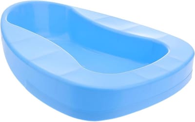 Dikke Bedpan - Ondersteek Toilet - Thuiszorg Mobiliteit - Draagbaar Ontwerp - 36 x 30 x 8.5 cm - Blauw
