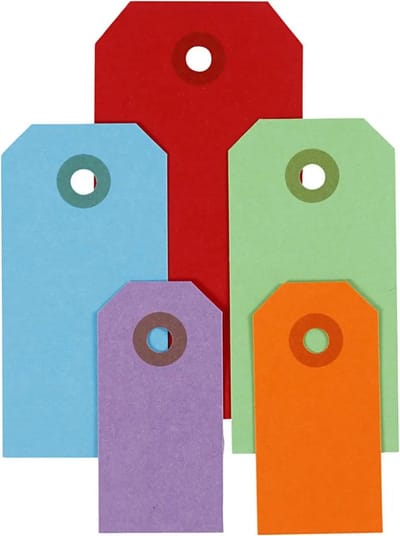 CC Kartonnen Cadeaulabels 3 Maten 500 stuks