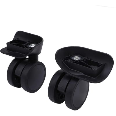 2 stuks Bagage Koffer Dubbele Rij Wielen Zwart Stil Universele Rotatie Zwenkwielen Vervanging