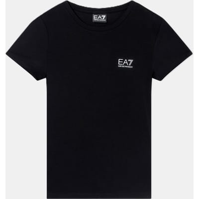 T-shirt in zwarte technische stof