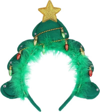 Groene Kerstboom Haarband voor Vrouwen en Meisjes, Feestelijke Haaraccessoires voor Kerstmis, Cosplay en Verkleedpartijen