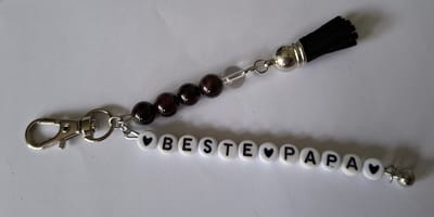 Sleutelhanger "Beste Papa" /Granaat