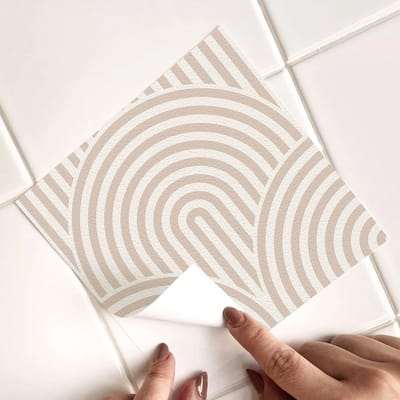 Dailygoods- Tegellijm - 50 Stuks - Zelfklevende Tegelstickers - Vierkant - Voor Badkamer/Keuken - Eenvoudig aan te brengen - Muursticker