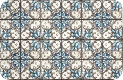 WC mat 60x40 cm - Antislip - Barok - Tegel - Kleurrijk - Toiletmat - Vloermat - Douchemat - Toilet tapijt - Toiletmatten