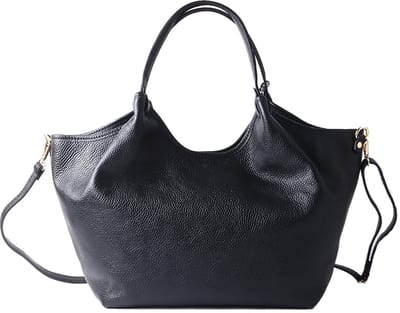 Giuliano lederen handtas Dalia - Made in Italy -Dames- Zwart