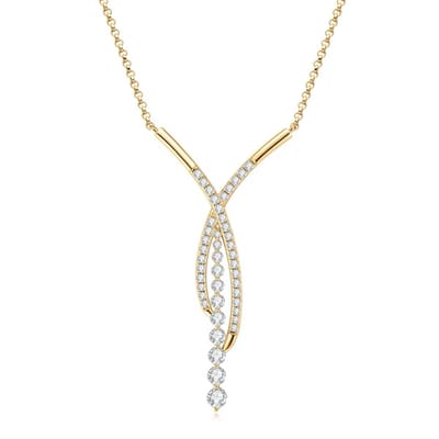 Titanix Ketting Dames – 1.26 Karaat Moissanite met GRA-Certificaat (Diamant Alternatief)- 925 Sterling Zilver, 18K goudverguld – Elegante Hanger
