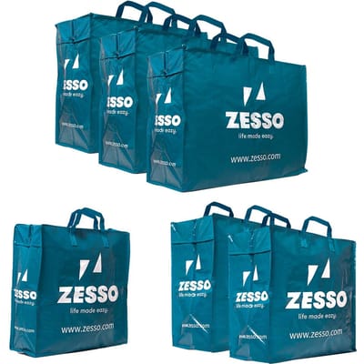 Zesso Big Shopper Mix Zesso Bag 1x M, 2x L, 3x XL - Voordeelpakket Set van 6