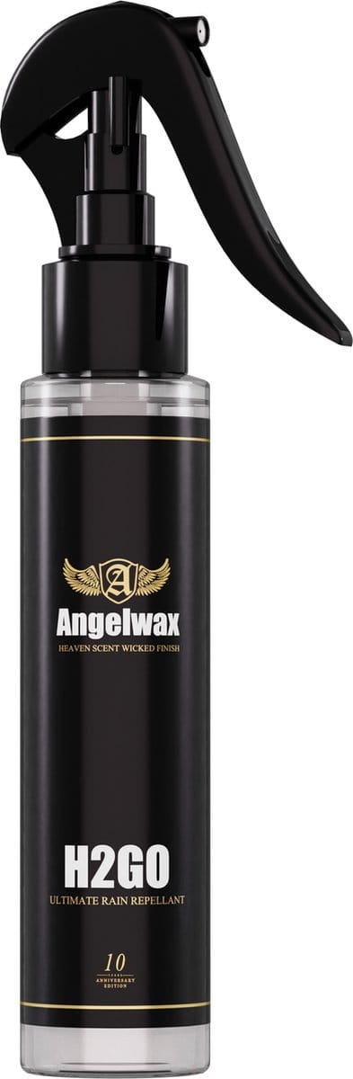 Angelwax H2GO Windscreen Dressing 100ml Rain Repellent ruitencoatings - snel en makkelijk - is ontworpen om een waterafstotende en vuilwerende coating op glazen oppervlakken te creëren