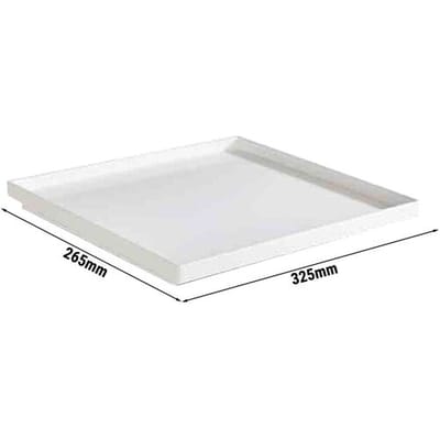 GGM Gastro (6 Stück) GN-Tablett 1/2 - ASIA PLUS - Melamin - Höhe: 30mm - Weiß