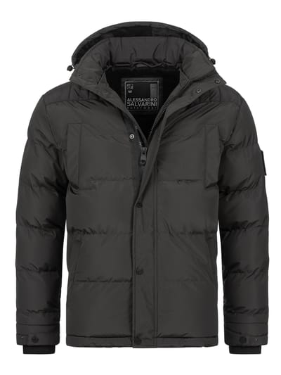 Alessandro Salvarini heren winterjas AS-326 met teddyvoering en afneembare capuchon