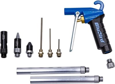 blaaspistool set - luchtspuit - 10 delig - afblaas pistool kunststof - blubird