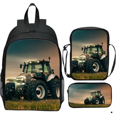 Mechanische printing tractor rugzak cartoon nieuwe high-end basisschool rugzak schoudertas etui 3 stuks Set