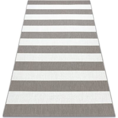 Kleden Rugsx Sisal tapijt SISAL FLAT 48644686 Strepen wit 120x170 cm