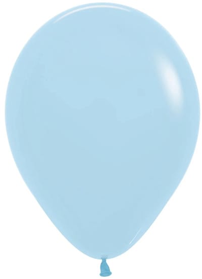 Latex ballonnen Sempertex rond Pastel Matte Blue -12inch – 12 stuks - Feestjecreatief