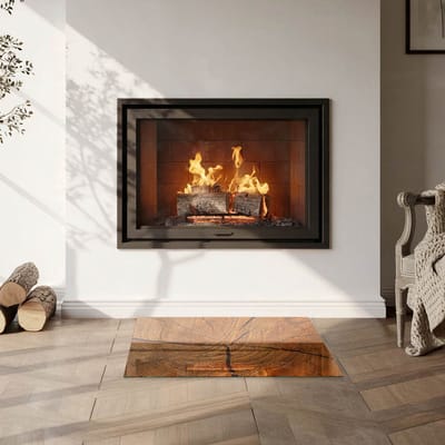 Coloray Vloerplaat Houtkachel - Plaat onder Houtkachel - 60 cm x 40 cm - Kachel Onderplaat - Oranje Vloerplaat Kachel - Verwarmingsaccessoires - Onderplaat Kachel - Houtkachel Vloerplaat - Vloerplaat Voor Kachel
