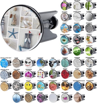 Stijlvolle Wastafel Stopper met Zeebries Motief - Universeel & Waterdicht