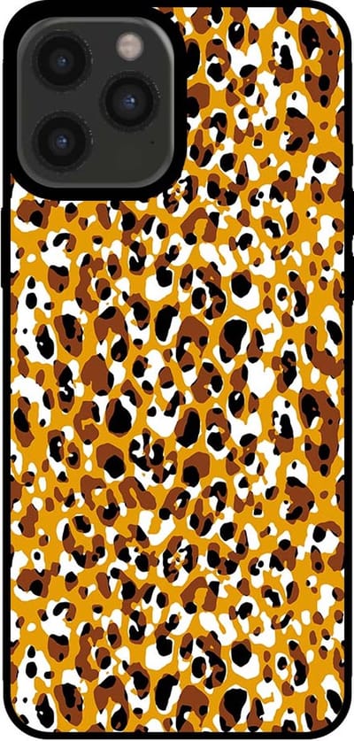 Smartphonica Telefoonhoesje voor iPhone 12 Pro Max met panterprint - TPU backcover met luiaardprint - Bruin geschikt voor iPhone 12 Pro Max