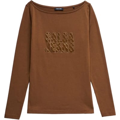 Pullover met logo dames Salsa Jeans