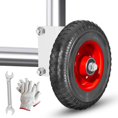 150mm Torenwielen voor ronde buizen - Draaibare poortrol voor houten poorten en hekken - Heavy-duty - Ø 42-51 mm - Tot 100 kg draagkracht