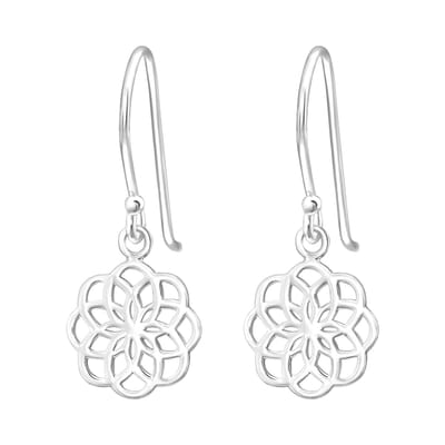 Montebello Oorbellen Baiba - 925 Zilver E-Coating - Bloem - 8x20mm